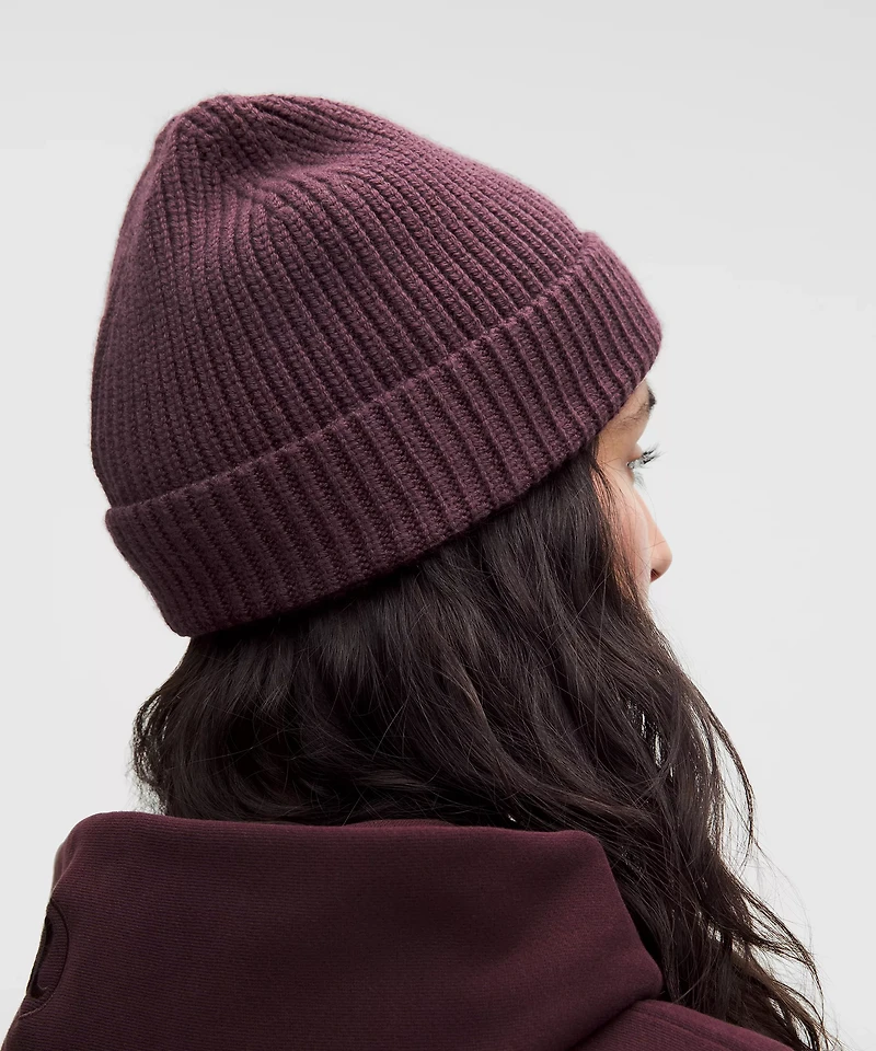 Close-Fit Wool-Blend Ribbed Knit Beanie | Men's Hats