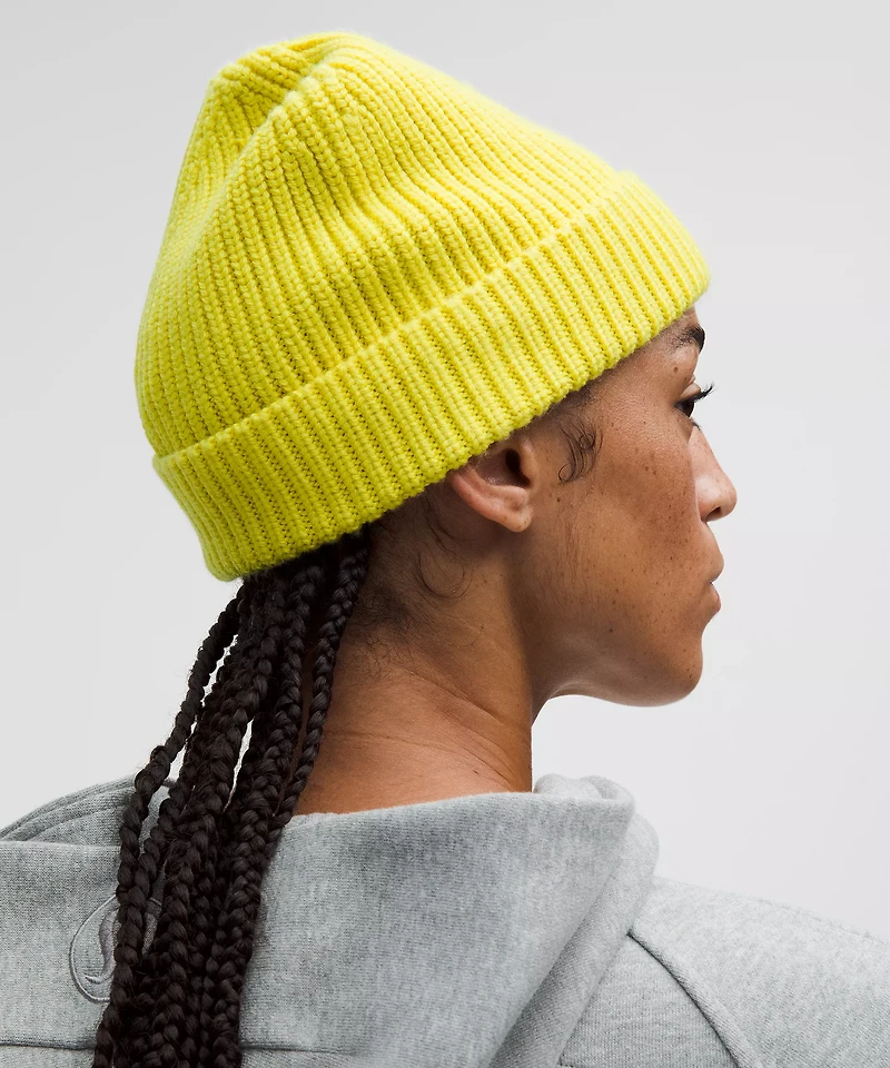 Close-Fit Wool-Blend Ribbed Knit Beanie | Men's Hats