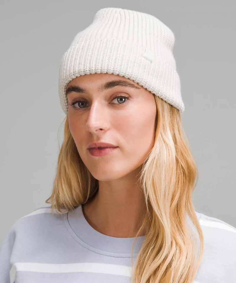 Close-Fit Wool-Blend Ribbed Knit Beanie | Men's Hats