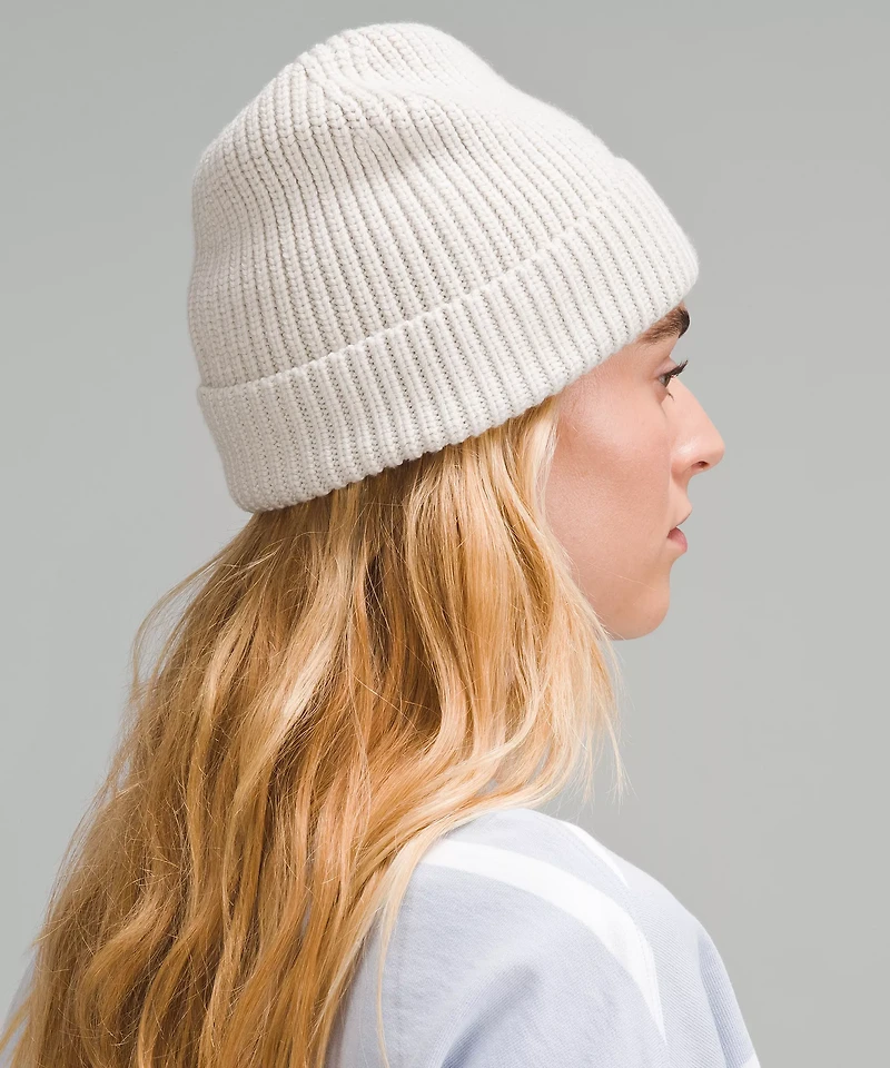 Close-Fit Wool-Blend Ribbed Knit Beanie | Men's Hats