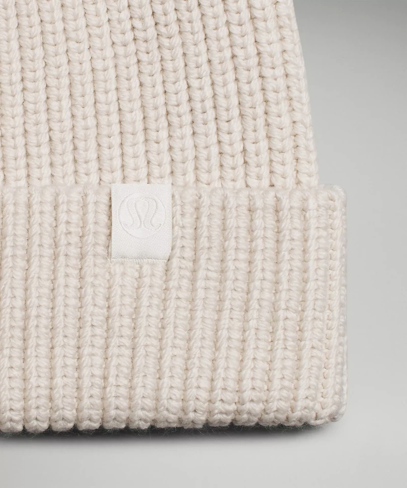 Close-Fit Wool-Blend Ribbed Knit Beanie | Men's Hats