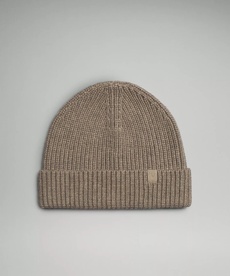 Close-Fit Wool-Blend Ribbed Knit Beanie | Men's Hats