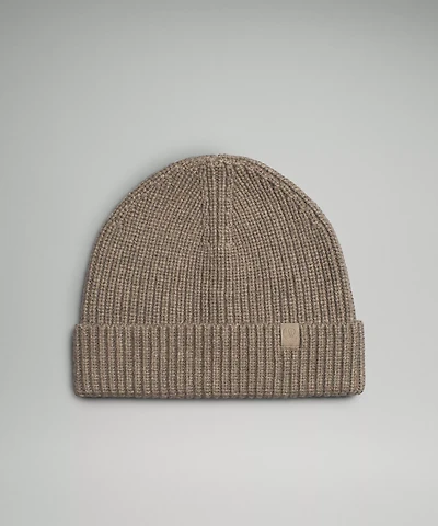 Close-Fit Wool-Blend Ribbed Knit Beanie | Men's Hats