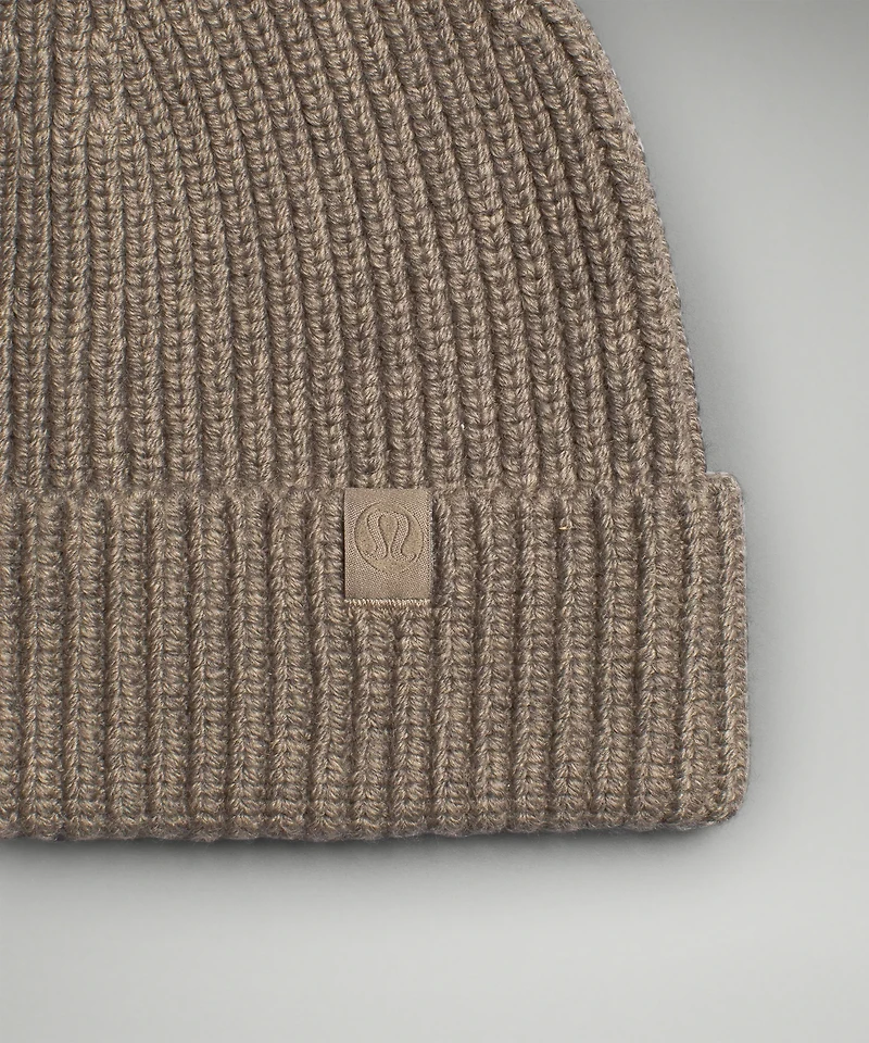 Close-Fit Wool-Blend Ribbed Knit Beanie | Men's Hats