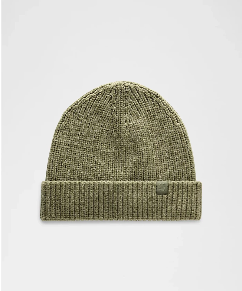 Close-Fit Wool-Blend Ribbed Knit Beanie | Men's Hats