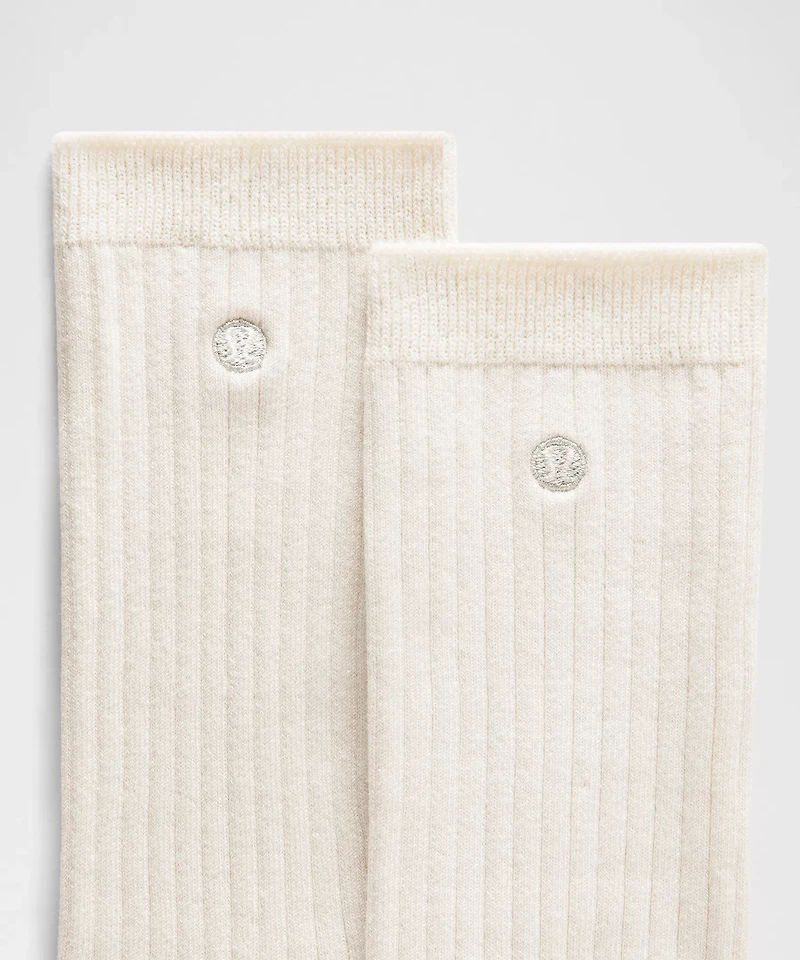 Unisex Ribbed Cotton-Blend Crew Socks | Men's