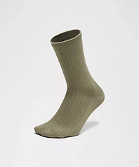 Unisex Ribbed Cotton-Blend Crew Socks | Men's