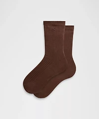 Unisex Ribbed Cotton-Blend Crew Socks | Men's