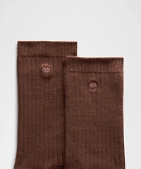 Unisex Ribbed Cotton-Blend Crew Socks | Men's