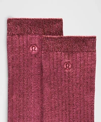 Unisex Ribbed Cotton-Blend Crew Socks