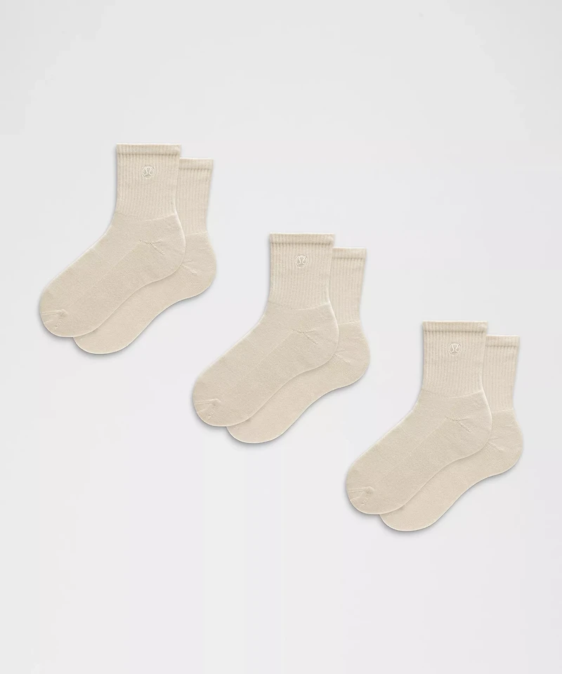 Unisex Daily Essential Quarter Socks *3 Pack