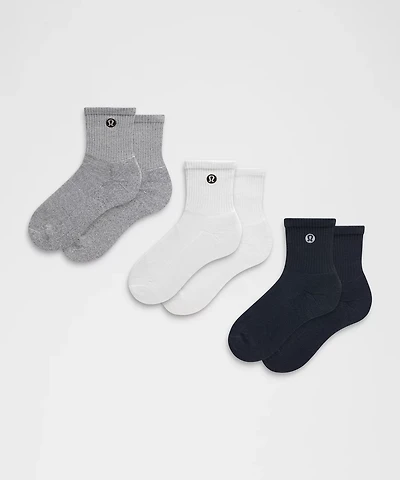 Unisex Daily Essential Quarter Socks *3 Pack | Men's