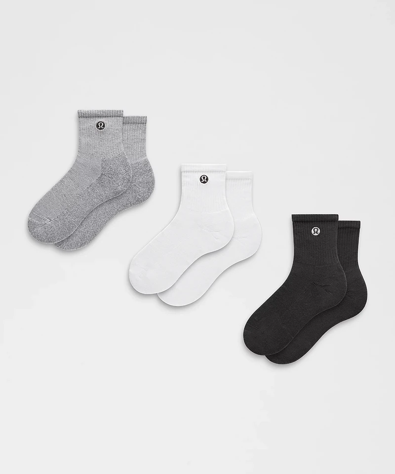 Unisex Daily Essential Quarter Socks *3 Pack | Men's