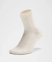 Unisex Pointelle Quarter Socks | Men's