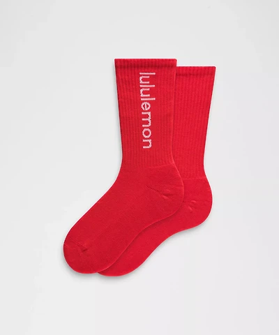 Unisex Daily Essential Crew Socks *Wordmark | Men's