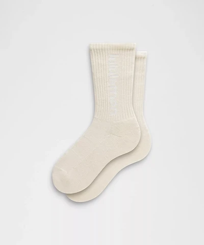 Unisex Daily Essential Crew Socks *Wordmark | Men's