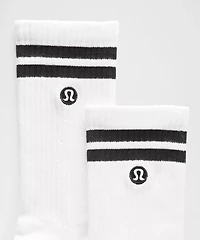 Unisex Daily Essential Crew Socks 3 Pack *Stripe | Men's