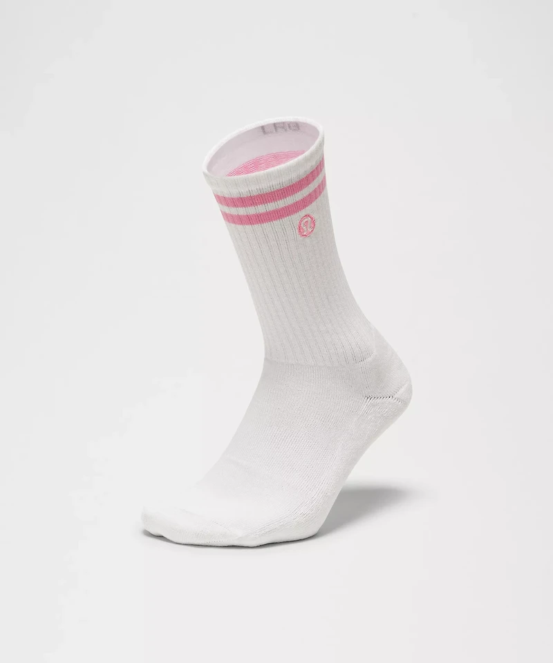 Unisex Daily Essential Crew Socks 3 Pack *Stripe