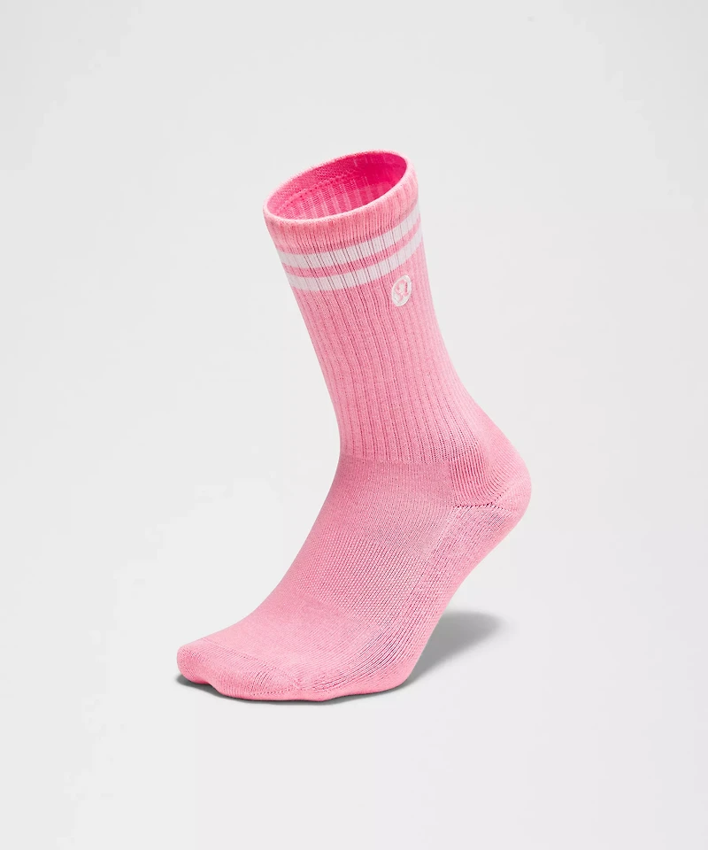 Unisex Daily Essential Crew Socks 3 Pack *Stripe