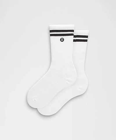 Unisex Daily Essential Crew Socks *Stripe | Men's