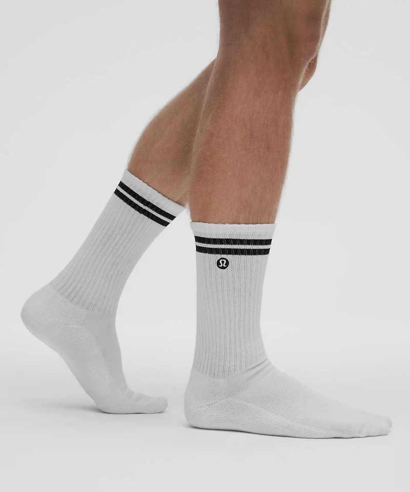 Unisex Daily Essential Crew Socks *Stripe | Men's