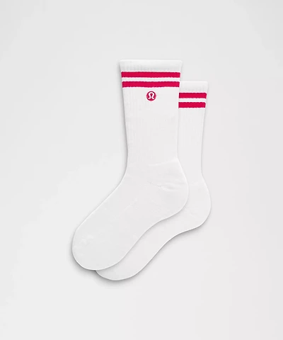 Unisex Daily Essential Crew Socks *Stripe