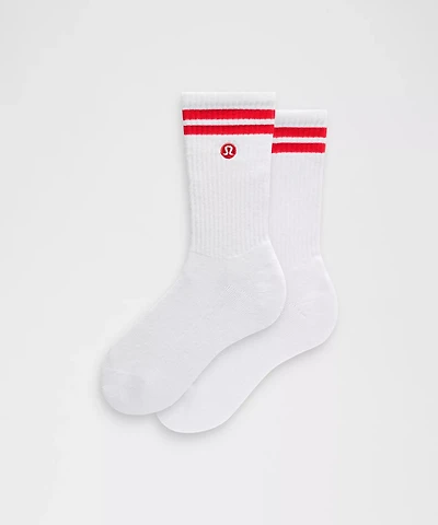 Unisex Daily Essential Crew Socks *Stripe | Men's