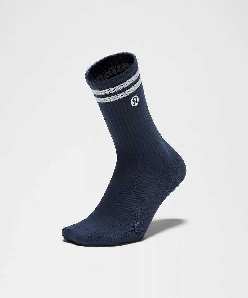Unisex Daily Essential Crew Socks *Stripe