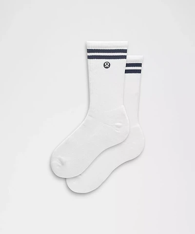 Unisex Daily Essential Crew Socks *Stripe