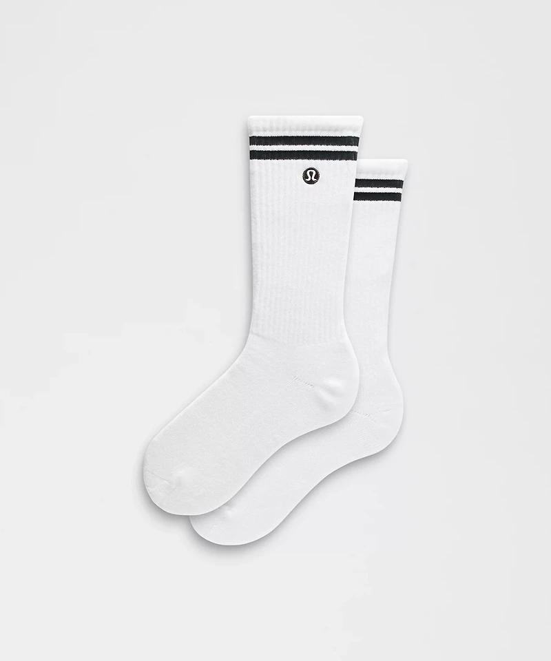 Unisex Daily Essential Crew Socks *Stripe | Men's
