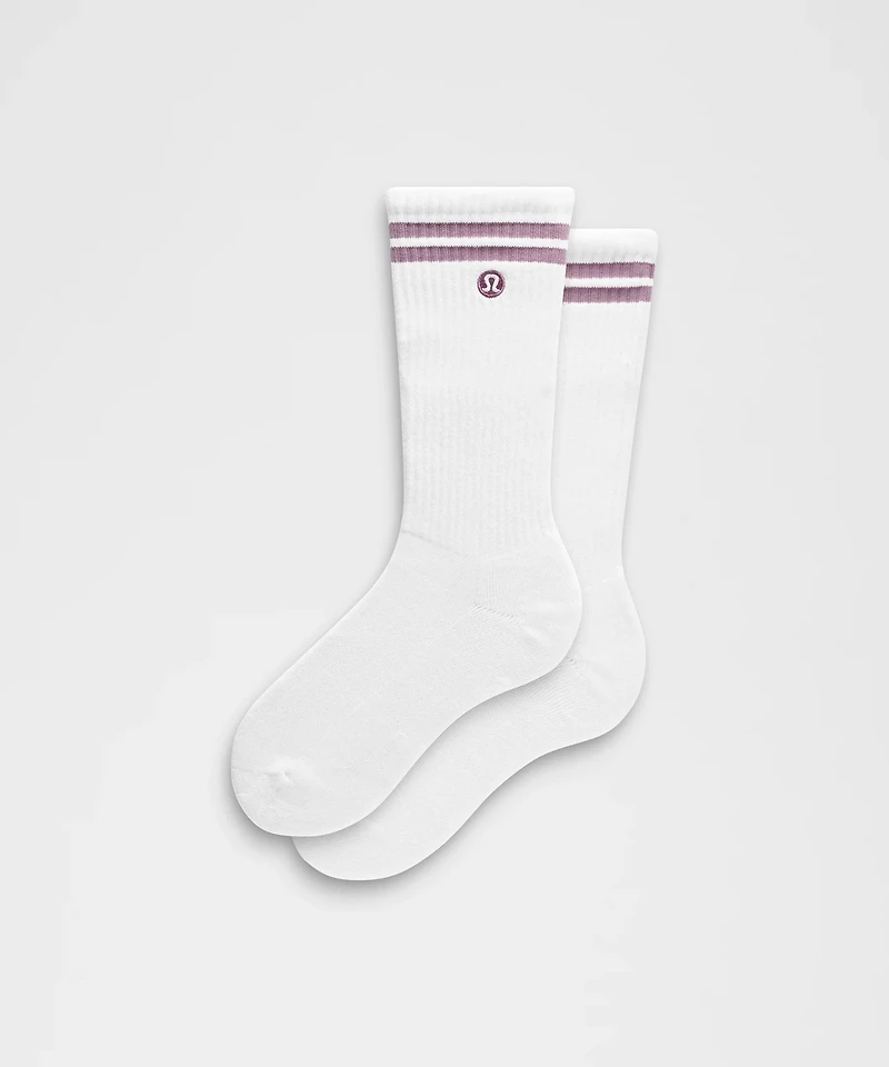 Unisex Daily Essential Crew Socks *Stripe | Men's
