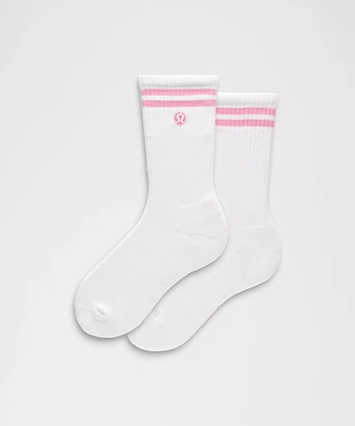Unisex Daily Essential Crew Socks *Stripe