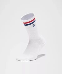 Unisex Daily Essential Crew Socks *Stripe