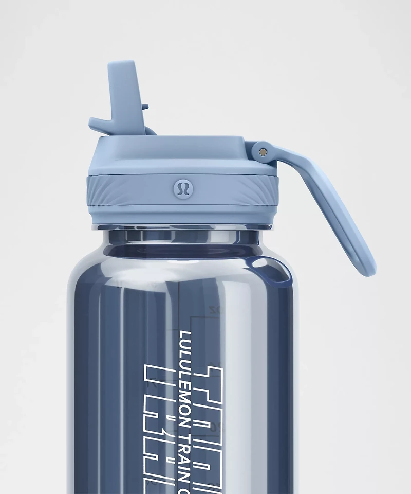 Back to Life Clear Bottle 32oz Straw Lid *Train Est 1998