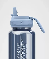 Back to Life Clear Bottle 32oz Straw Lid *Train Est 1998