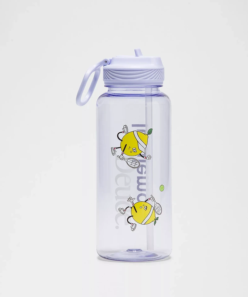 Back to Life Clear Bottle 32oz Straw Lid *Tennis Graphic | Men's Water Bottles