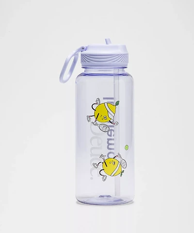 Back to Life Clear Bottle 32oz Straw Lid *Tennis Graphic | Men's Water Bottles