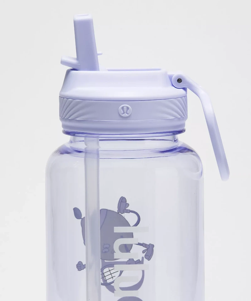 Back to Life Clear Bottle 32oz Straw Lid *Tennis Graphic | Men's Water Bottles