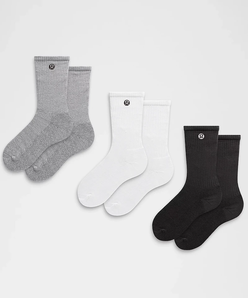 Unisex Daily Essential Crew Socks *3 Pack | Men's