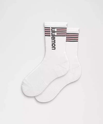 Unisex Power Stride Crew Socks *Stripe