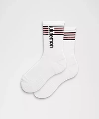 Unisex Power Stride Crew Socks *Stripe
