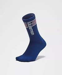 Unisex Power Stride Crew Socks *Stripe