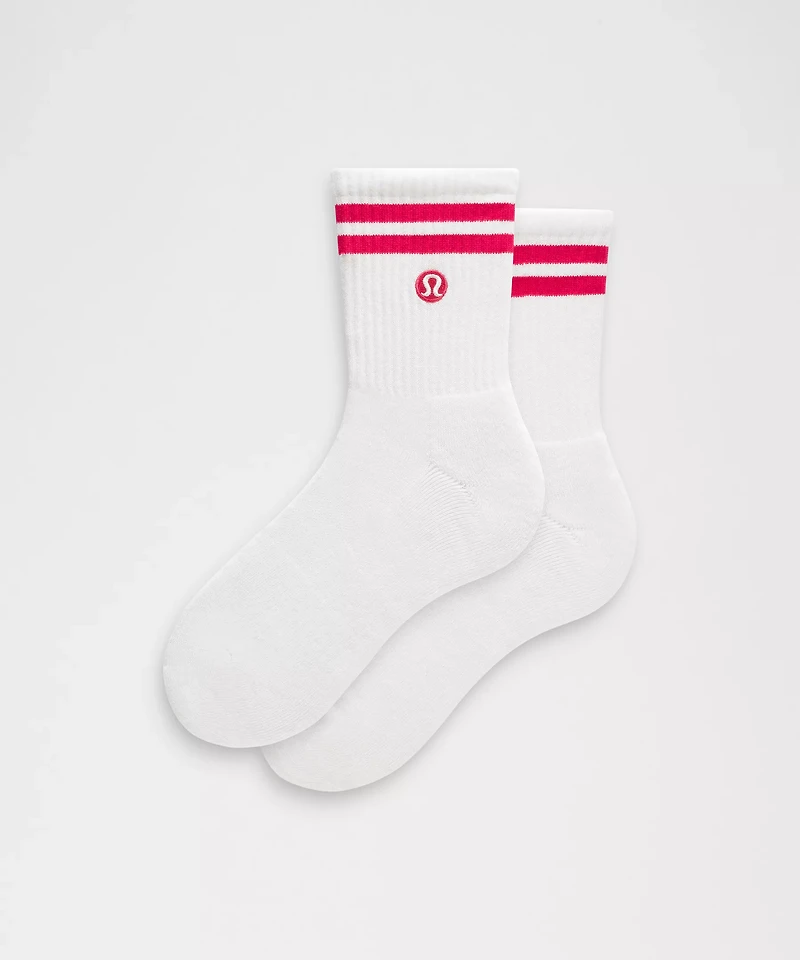 Unisex Daily Essential Quarter Socks *Stripe