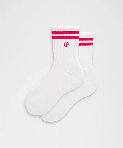 Unisex Daily Essential Quarter Socks *Stripe