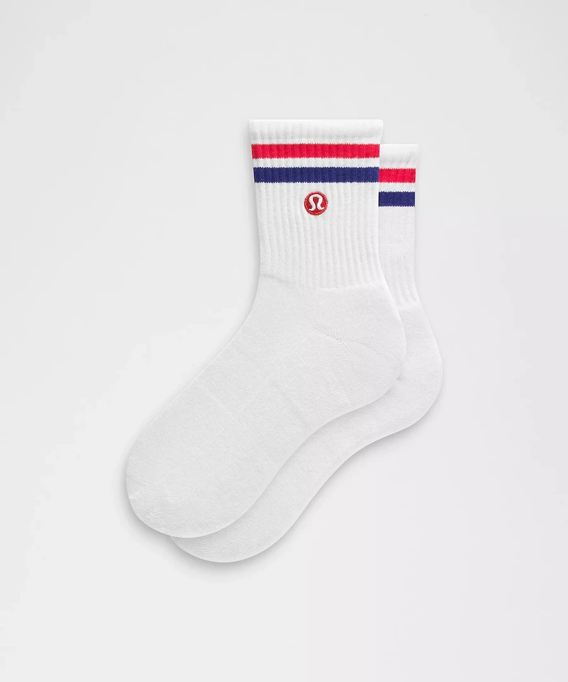 Unisex Daily Essential Quarter Socks *Stripe | Men's