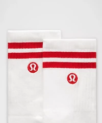 Unisex Daily Essential Quarter Socks *Stripe