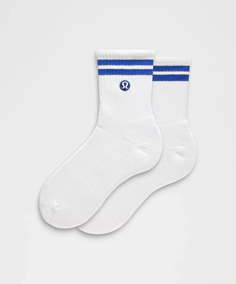 Unisex Daily Essential Quarter Socks *Stripe