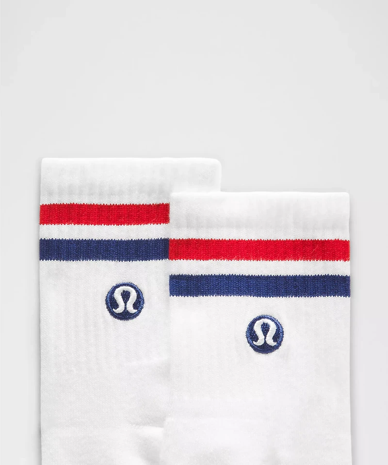 Unisex Daily Essential Quarter Socks *Stripe