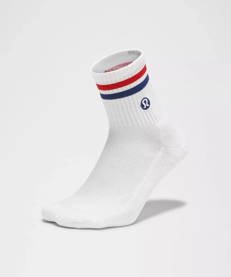 Unisex Daily Essential Quarter Socks *Stripe