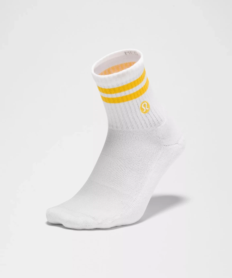 Unisex Daily Essential Quarter Socks *Stripe